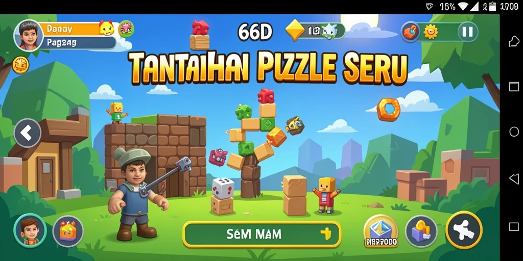 Screenshot gameplay 66D yang menampilkan tantangan puzzle.