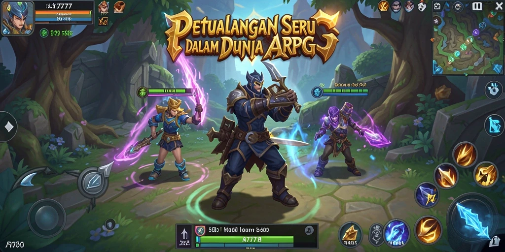 Tampilan gameplay A7777 yang seru dan dinamis dalam dunia ARPG.