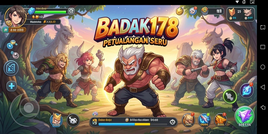 Tangkapan layar menampilkan aksi gameplay seru di BADAK178.