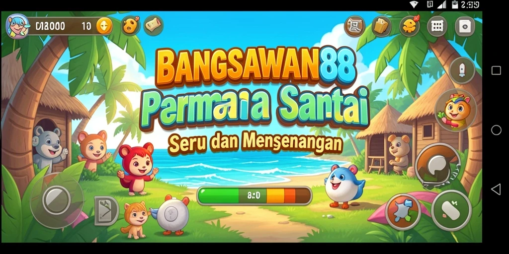 Screenshot gameplay BANGSAWAN88 menunjukkan keseruan permainan santai.