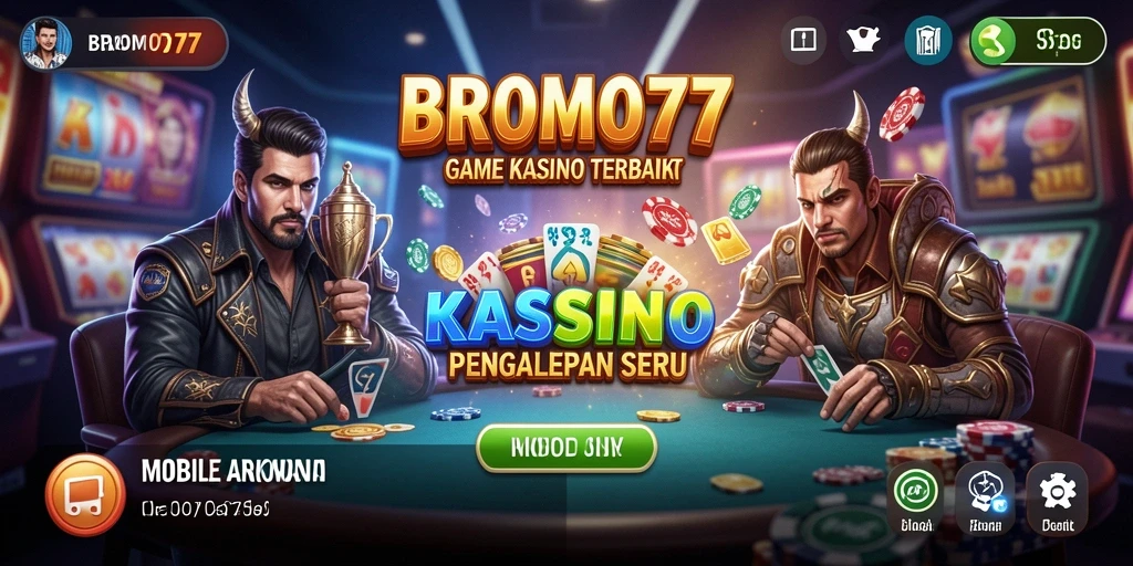 Tampilan menakjubkan dari permainan kasino BROMO77 yang menarik.