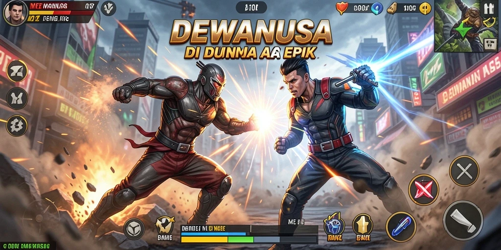 Gameplay <strong>DEWANUSA</strong> yang penuh aksi dan seru.