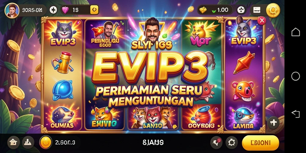 Tampilan gameplay Slot yang seru dan menarik di EVIP3.