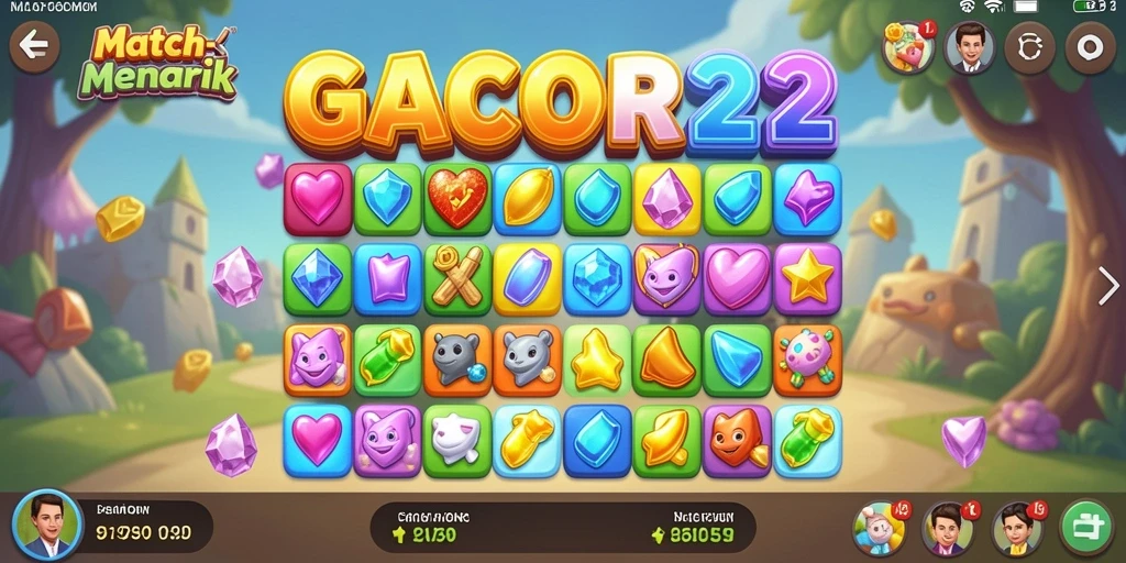 Tampilan gameplay GACOR22 yang penuh warna dan seru.