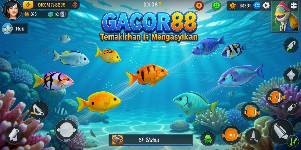 Gameplay seru GACOR88 dengan aksi menembak ikan.