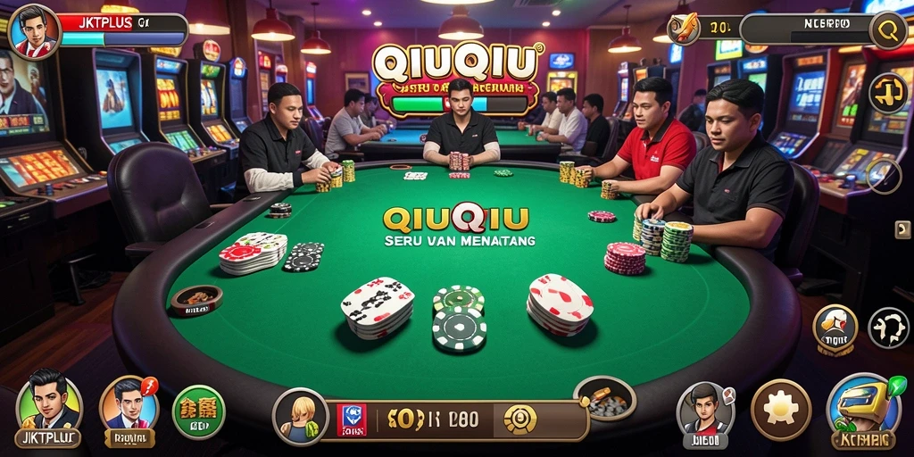 Tampilan gameplay seru di JKTPLUS dengan suasana permainan QiuQiu.