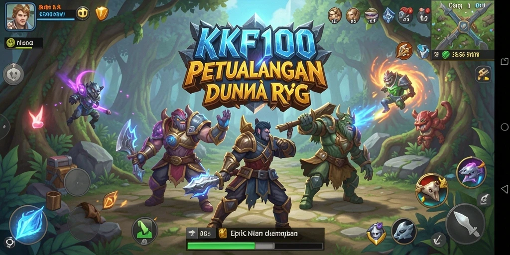Tampilan menakjubkan dari gameplay KPK100 yang penuh aksi RPG.