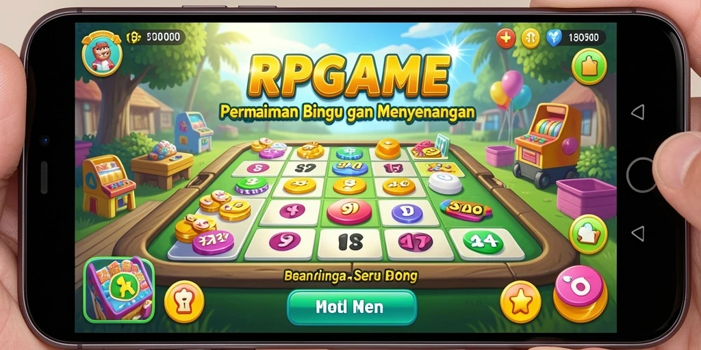 Tampilan gameplay RPGAME dengan suasana Bingo yang ceria.