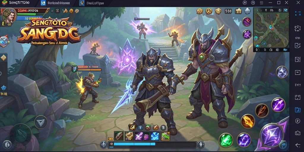 Tampilan gameplay mendebarkan dalam SENGTOTO dengan aksi ARPG yang dinamis.